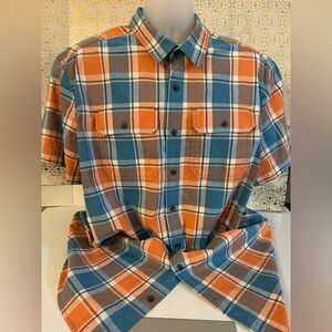 Great Northwest Men's Plaid Shirt - Orange and Blue